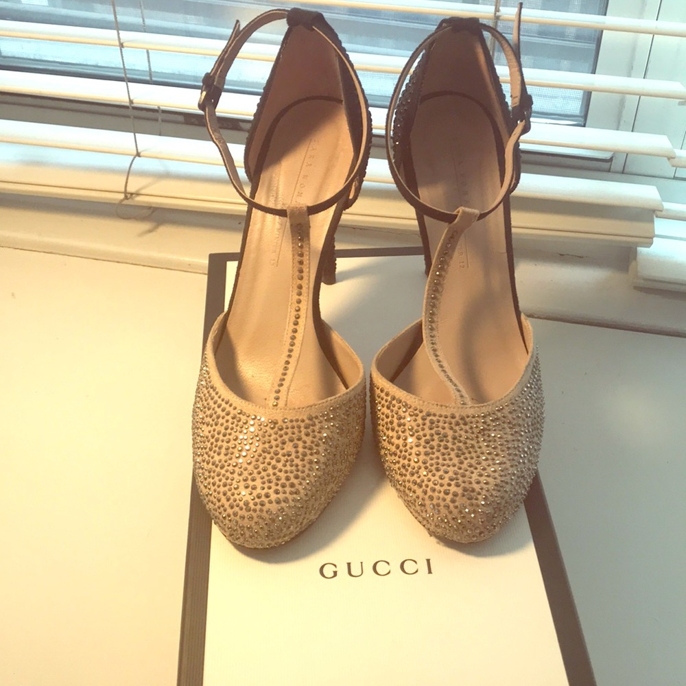 Bling two tone pumps zara